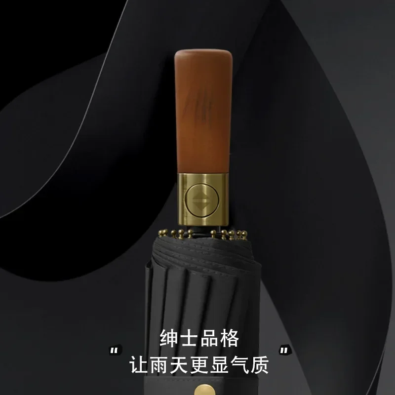 Тройного сложения 16 костей автоматическая бронзовая проволочная ручка дождевой