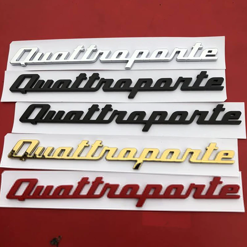 

ABS Car Styling Rear Tail Badge Trunk Emblem Stickers Side Decal for Maserati Quattroporte Logo Letter Modification Accessories