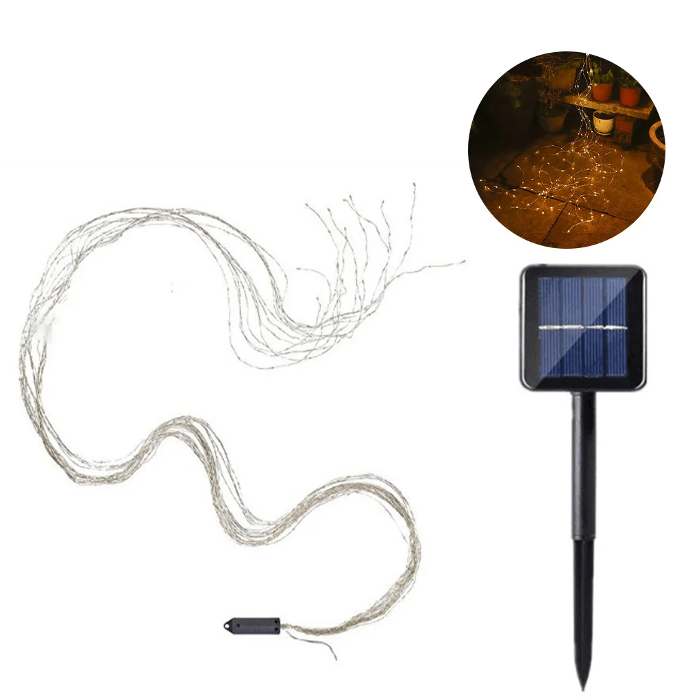 

1/2 10 Strand String Light Outdoor Garden Backyard Waterproof Copper Wire Lamp Glowing Decoration Wedding Ornament