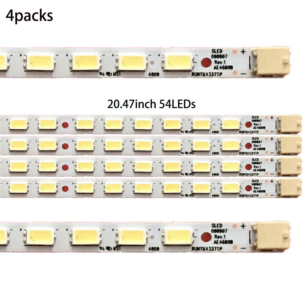 

4 шт., новые светодиодные лампы 090907 .1 AE4660B RUNTK4337TP 54LED 520 мм