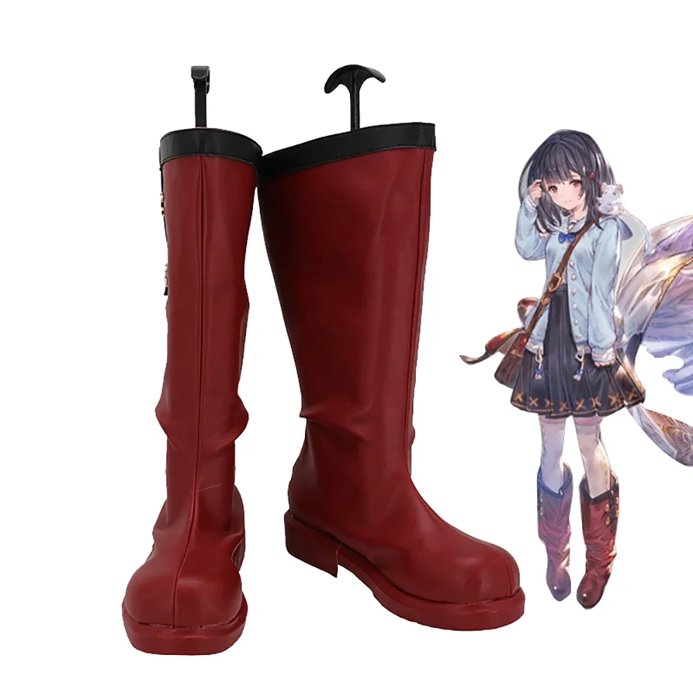 Фото GBF Vikala Shoes Косплей Granblue Fantasy Vikala Сапоги для косплея Красные туфли на заказ №1