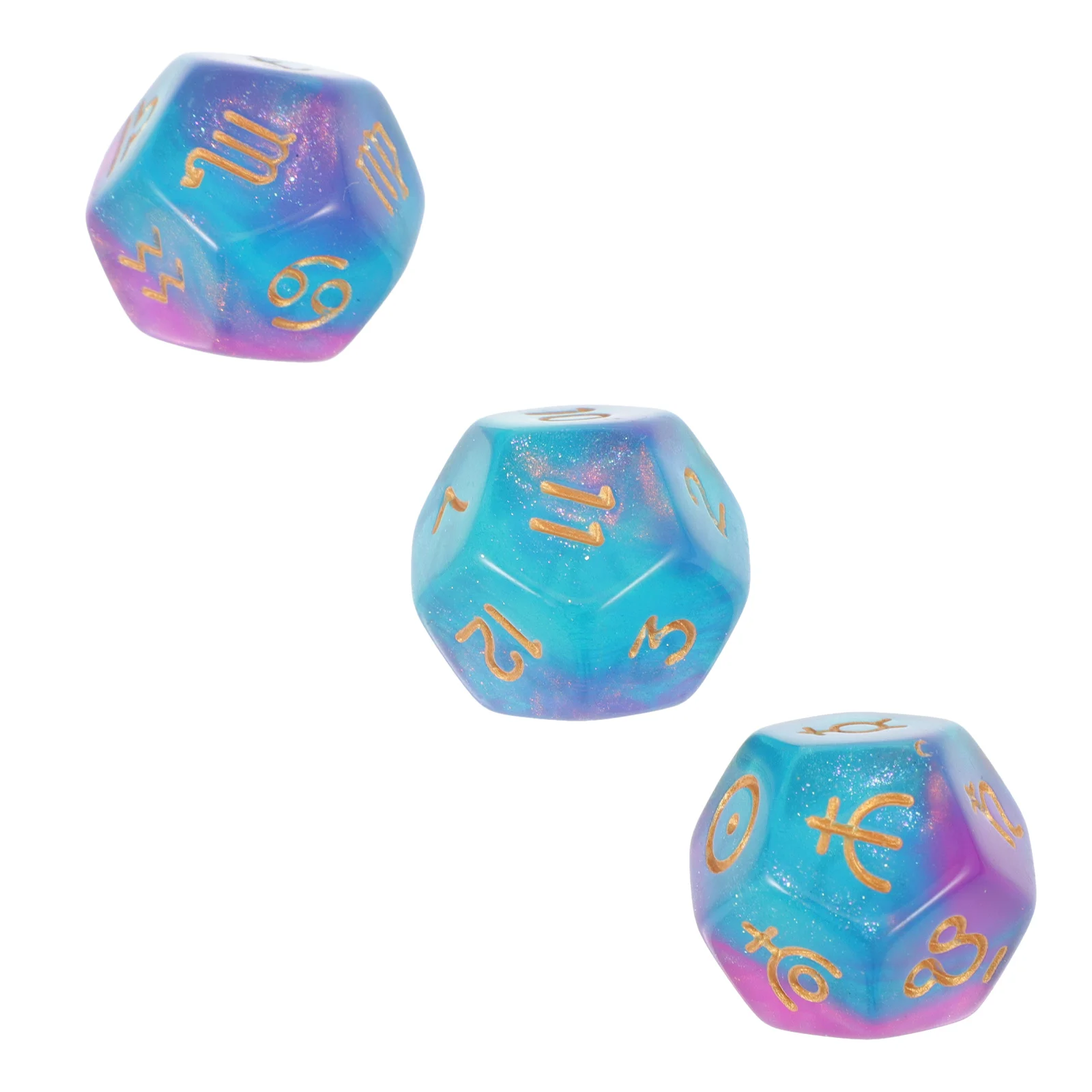 

Кости Набор кубиков многогранная игра D акриловая игра Астрология роль зодиака Белые Черные игры Ролевые мраморные астрологические гадани...