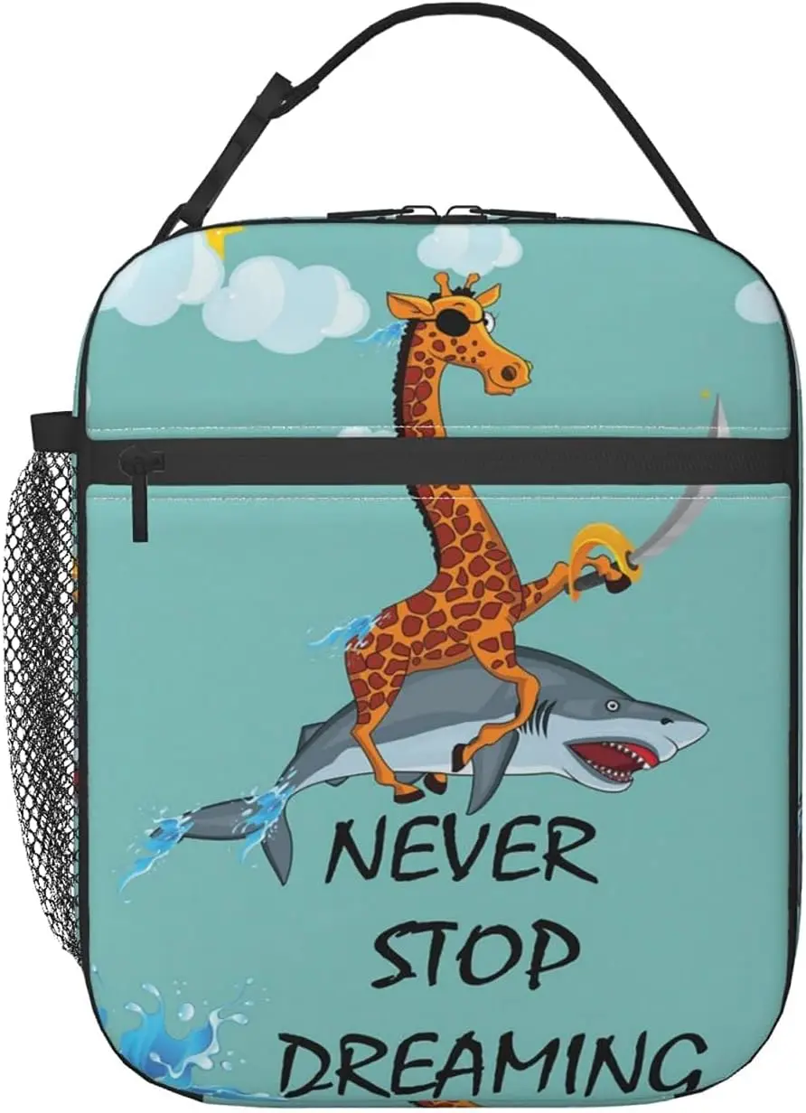 

Giraffe Never Stop Dreaming Lunch Bag Tote Bag Lunch Bag for Women Men Lunch Box Insulated Lunch Container for Outdoors