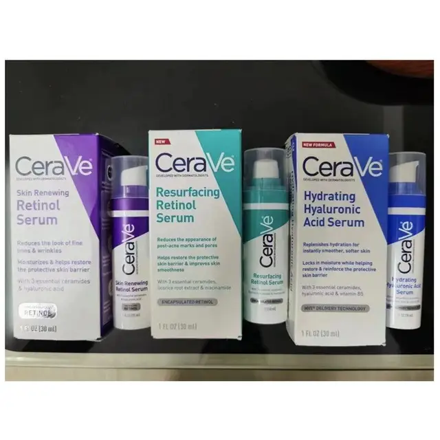 CeraVe Retinol Serum for Post-Acne Marks and Skin Texture Pore Refining Resurfacing Brightening Facial Serum Retinol Niacinamide 6
