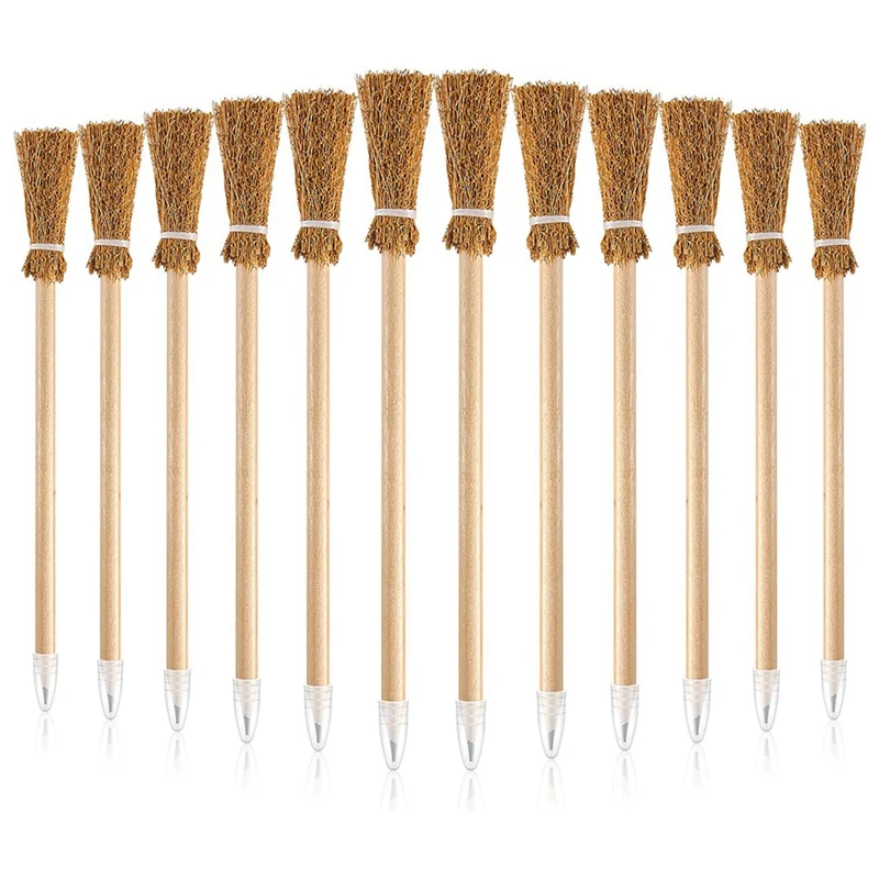 

40 шт. карандаши с ведьмой, метлой, Шариковые карандаши для Хэллоуина, сувениры для Хэллоуина, метла ведьмы, реквизит для письма