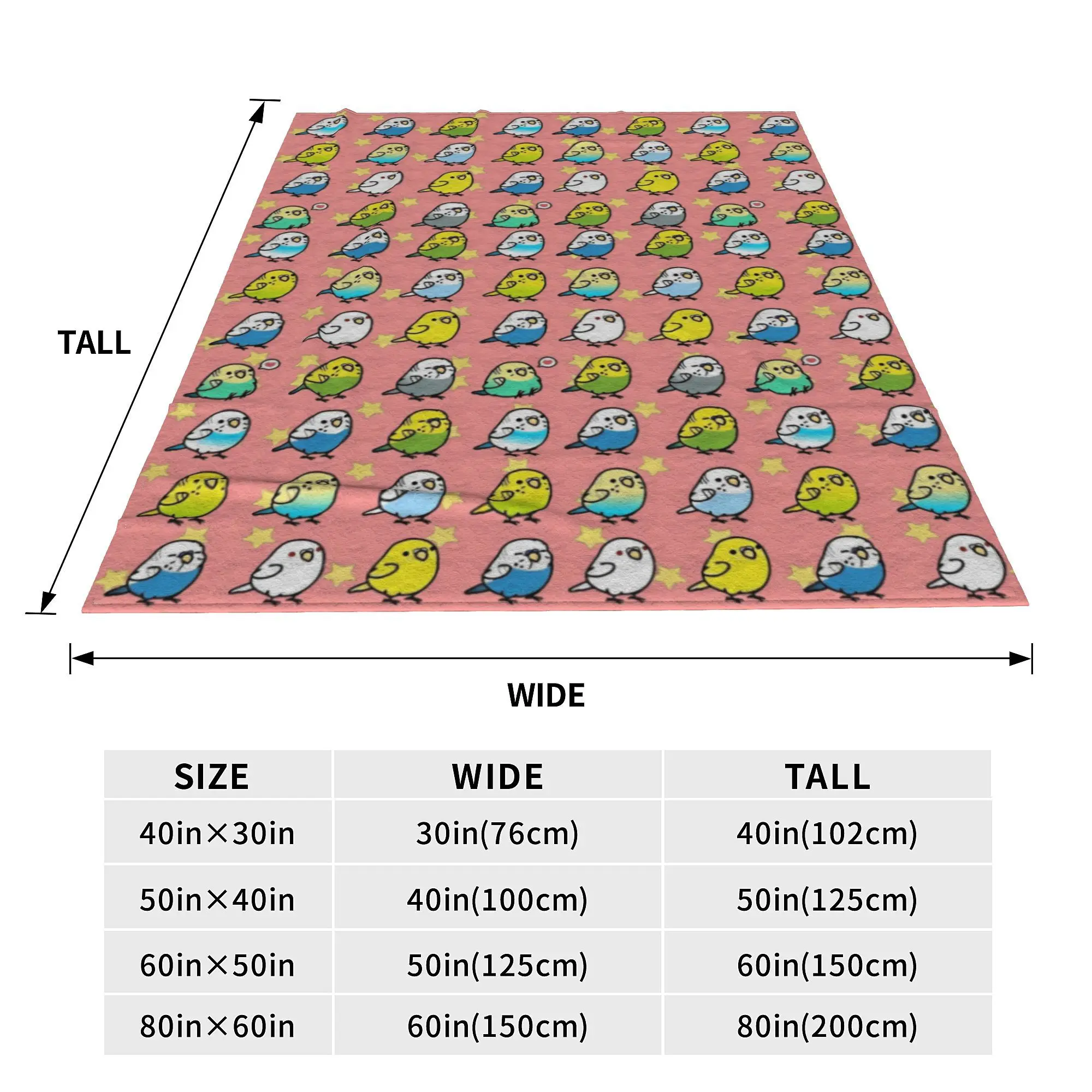 Одеяла с изображением попугая какаду и птицы милое флисовое винтажное дышащее