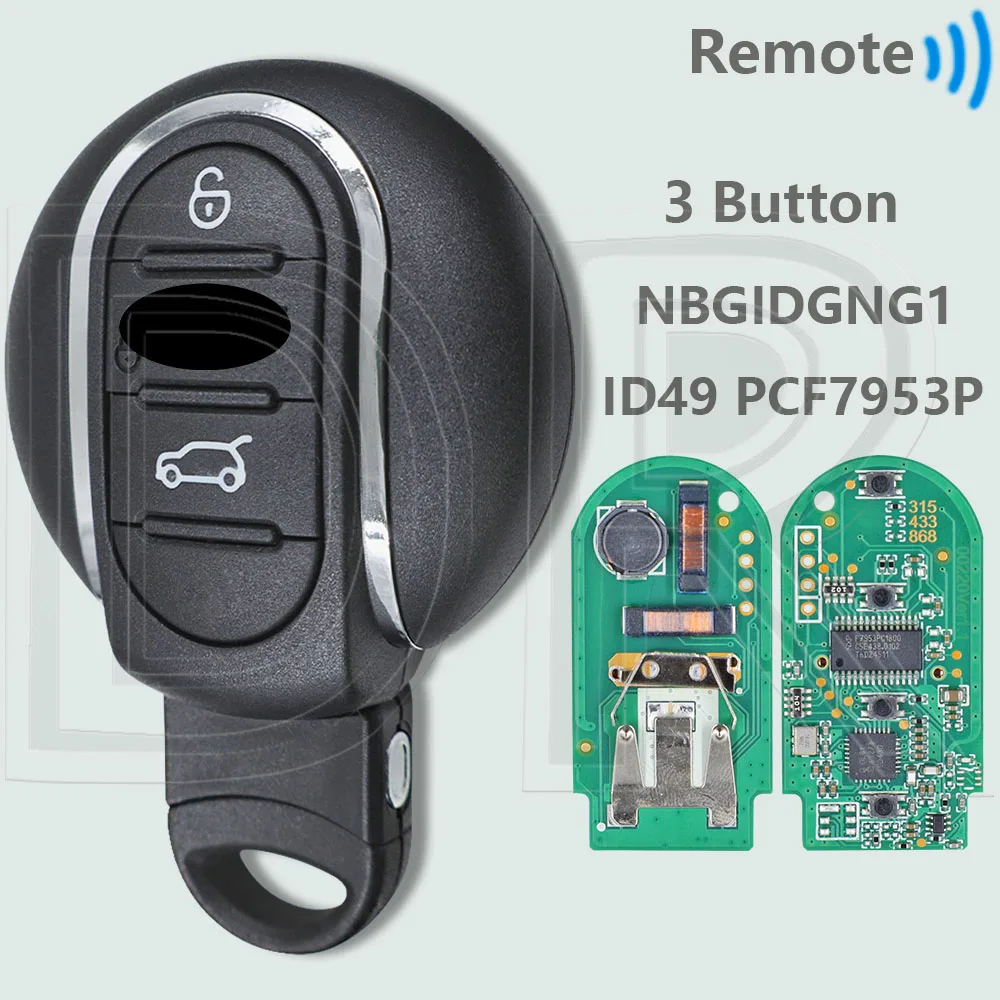 

DR NBGIDGNG1 315/434/868 МГц бесконтактный автомобильный дистанционный ключ для BMW Mini Cooper Countryman Clubman F54 F55 F56 F57 F60 2014-2018