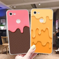 cartoon ice cream coque for google pixel 5 4 4a 3 3a 2 xl soft tpu silicone back phone cases for pixel 4xl 5 xl 3xl 2xl covers