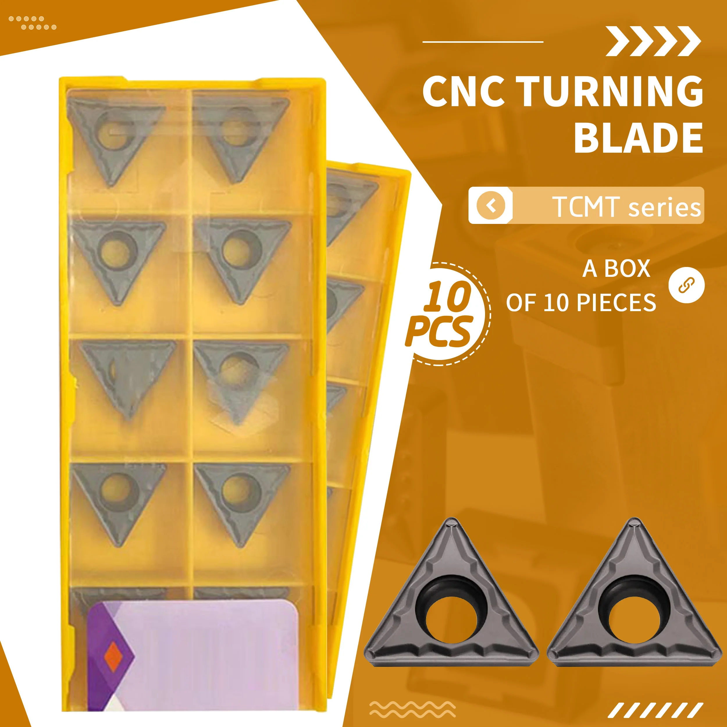 

High Quality CNC Lathe Inserts TCMT16T308-MP TCMT16T304-MP HS7125 Carbide Blade Internal Turning Tool Stainless Steel Processing