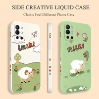 prairie sheep phone case for oneplus 9r 9rt 9 8t 8 7 7t pro 5g liquid silicone cover