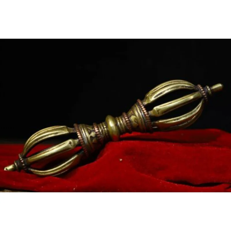 

20,5 см, Китай, античная латунь, модный Тибетский старый телефон Gangchua