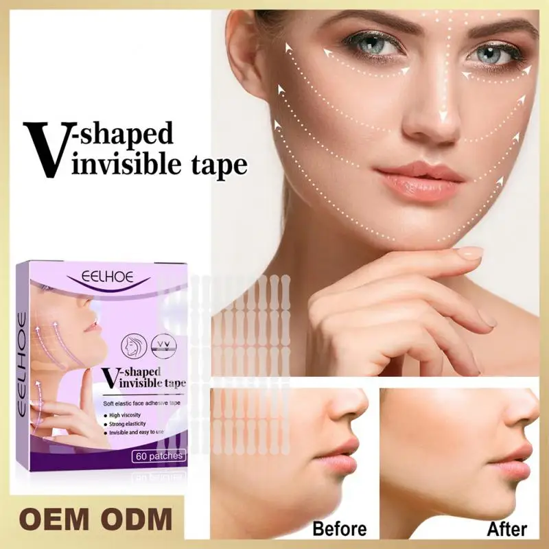 

60PCS Face-lifting Stickers Invisible Breathable Safe Physical Lifting And Tightening Waterproof V-face Makeup Belt Facial Care