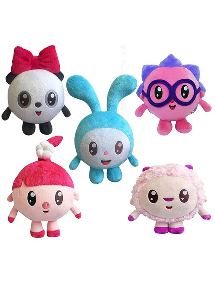 

5pcs/Lot Russian Cartoon Plush Toy Rabbit Pigs Hedgehog Sheep Panda For Kids Children Gifts Happy Ball Doll