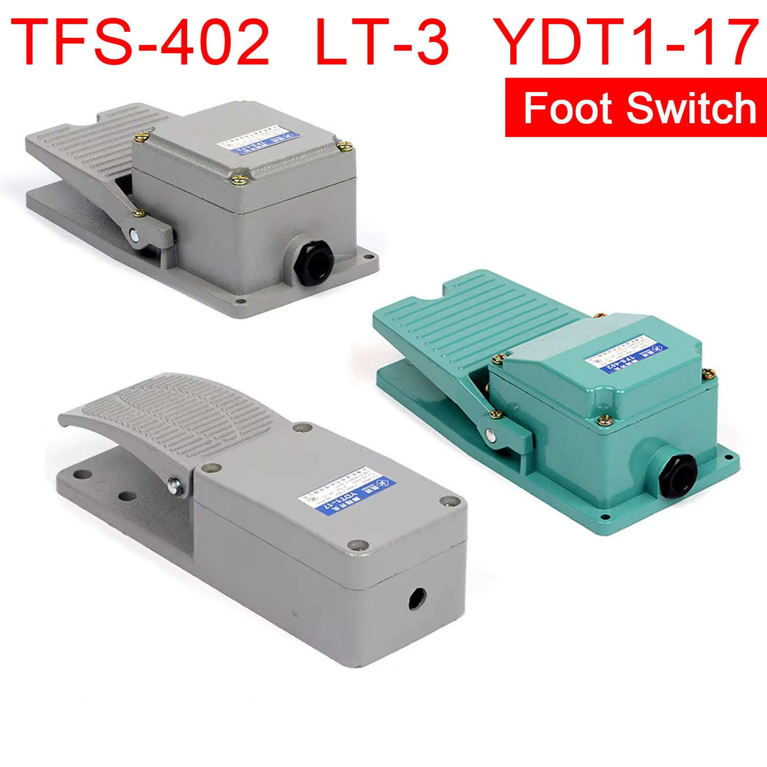 TFS-402 LT-3 YDT1-17 Ножной переключатель Педаль Алюминиевый металлический корпус