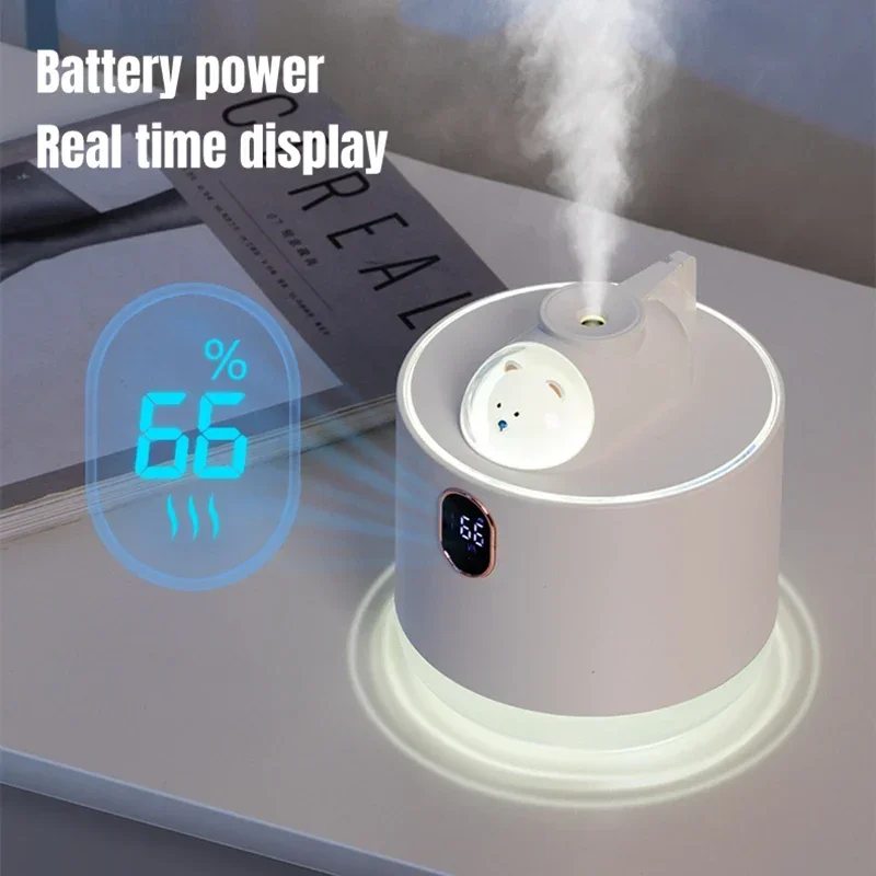 Беспроводной увлажнитель воздуха с милым медведем USB со светодиодной лампой 500 мл