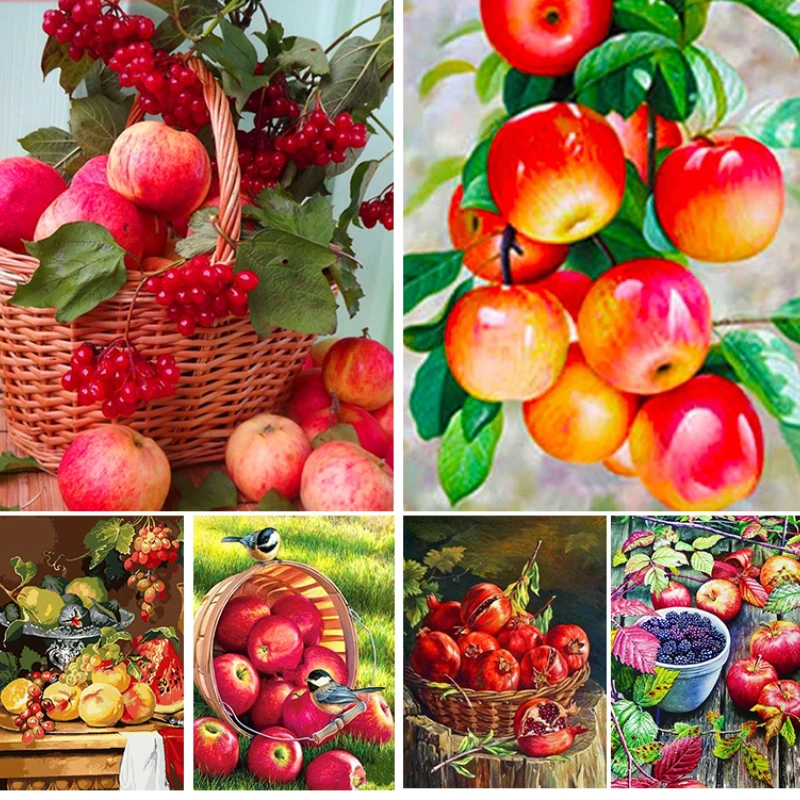 

5D DIY Diamond Painting Fruit Scenery Embroidery Mosaic Handicrafts Picture Full Drill Cross Stitch Kit Home Decor Birthday Gift