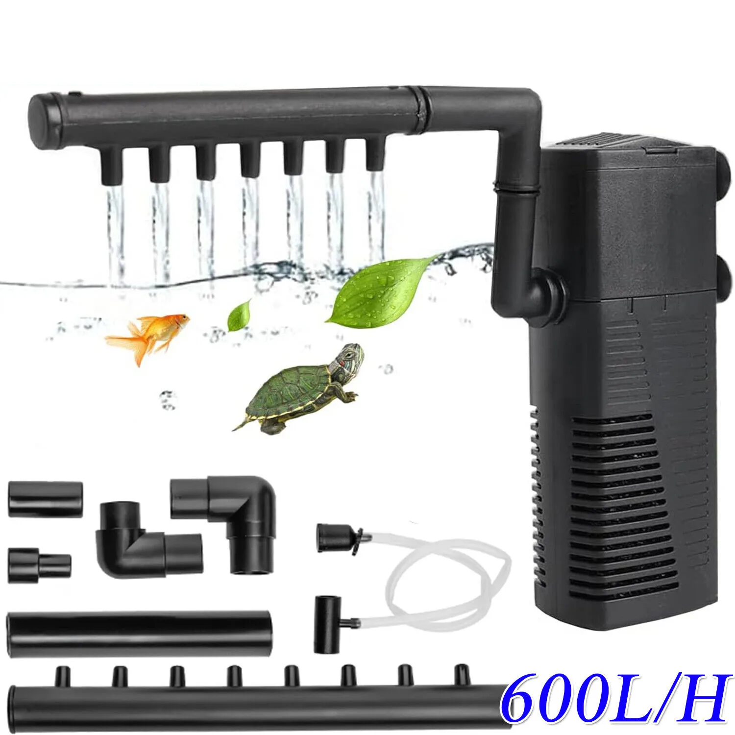 8 Вт фильтр насоса для аквариума насос внутренний подача кислорода 600 л/ч