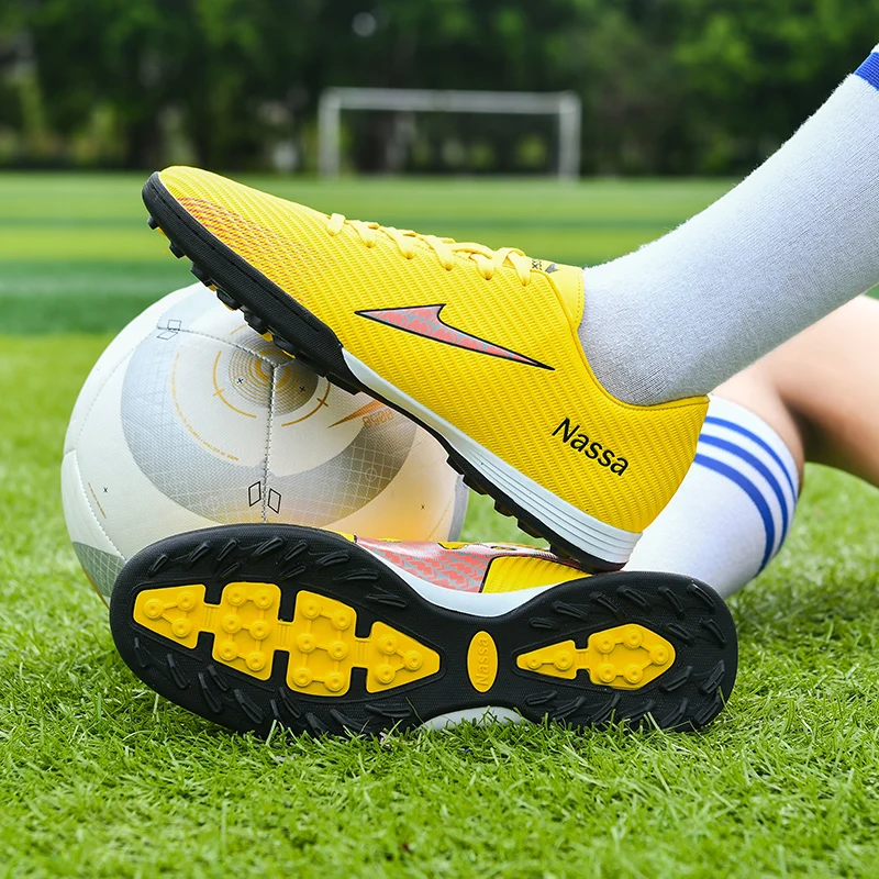 

Футбольная обувь для общества, мужские Нескользящие туфли, взрослые футбольные клипсы, высококачественные сверхлегкие тренировочные футбольные кроссовки, новинка 2023