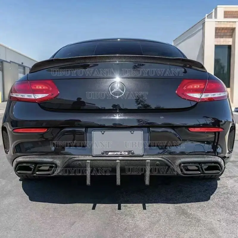 

UBUYUWANT For Mercedes W205 Carbon Fiber Rear Bumper Tail Spoiler FD Style For BENZ C Class W205/A205/C205 2 Doors (coupe Only)