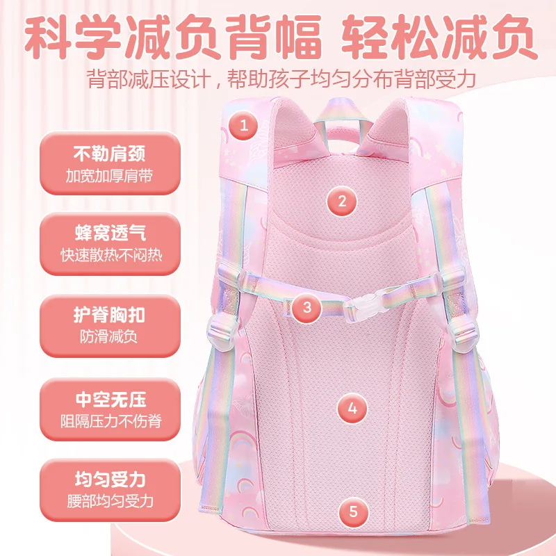 Cute Backpack for Kids 1-3-6 Primary School Mochilas Class Bags Lightweight Side Refrigerator Students Backpacks Kawaii New