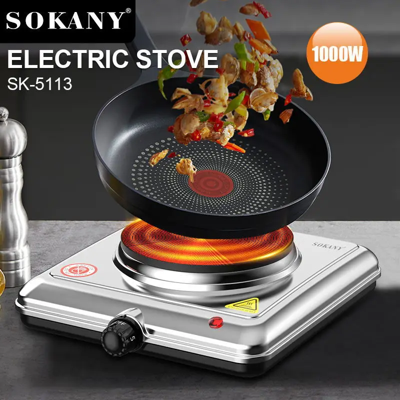 

1000W electric stove adjustable temperature multifunctional single pot cooking electric stove for office,on the Go and Home