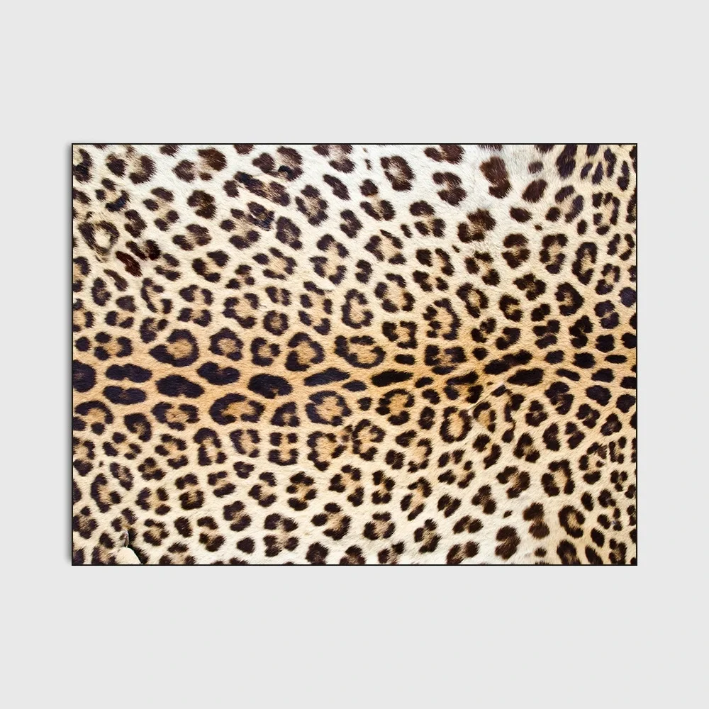 

Wild Yellow-Brown Leopard Print Living Room Bedroom Bedside Carpet