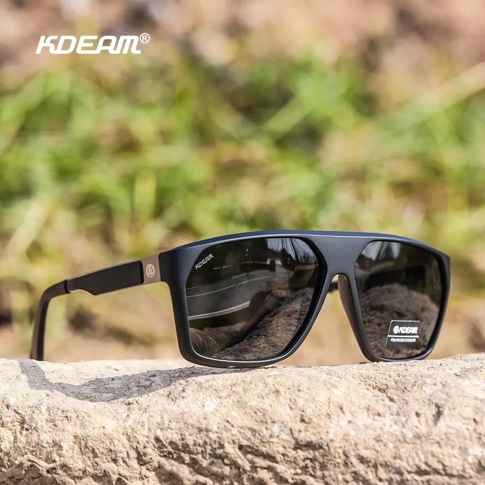 

Мужские поляризованные солнцезащитные очки KDEAM, брендовые дизайнерские очки в оправе из материала TR90, солнцезащитные очки в форме пилота, очки для вождения