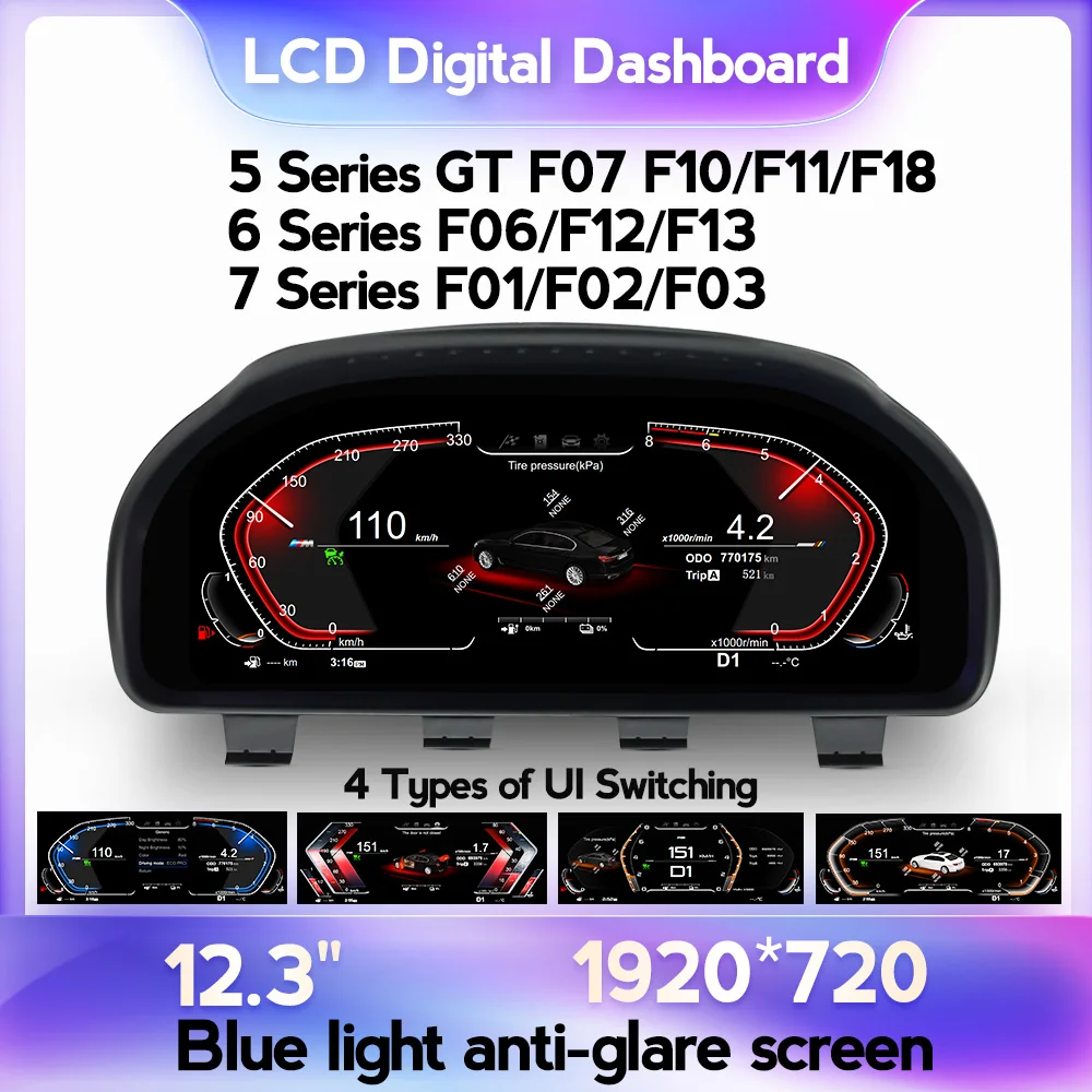 

Linux system for BMW F06 F12 F13 F01 F02 F03 F10 F11 F18 F07 F25 F26 F15 F16 Car Digital Cluster Instrument LCD Dashboard