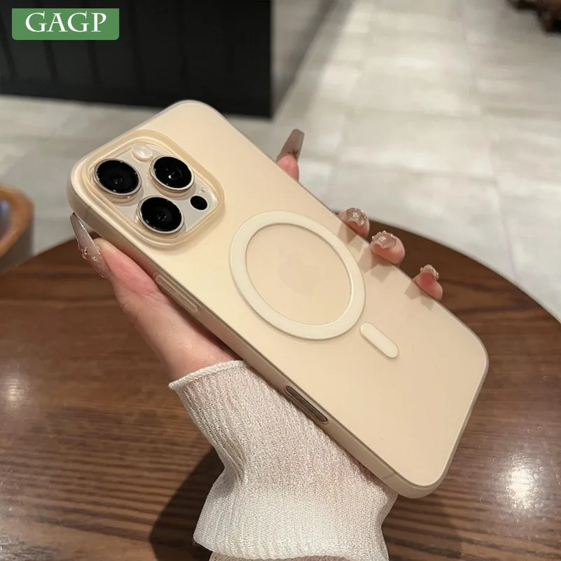 Ультратонкий матовый чехол Magsafe для iPhone 16 14 13 12 11 15 Pro Max Plus Беспроводная зарядка