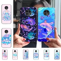cute shark phone case for samsung s20 lite s21 s10 s9 plus for redmi note8 9pro for huawei y6 cover