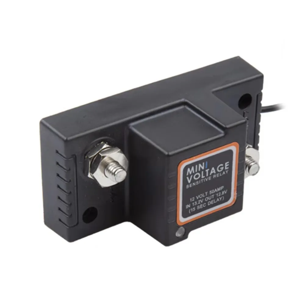 

Двойной изолятор батареи, водонепроницаемое мини-чувствительное к напряжению реле 12 В 50 А, чувствительное к напряжению реле для кемпера, авто, яхты