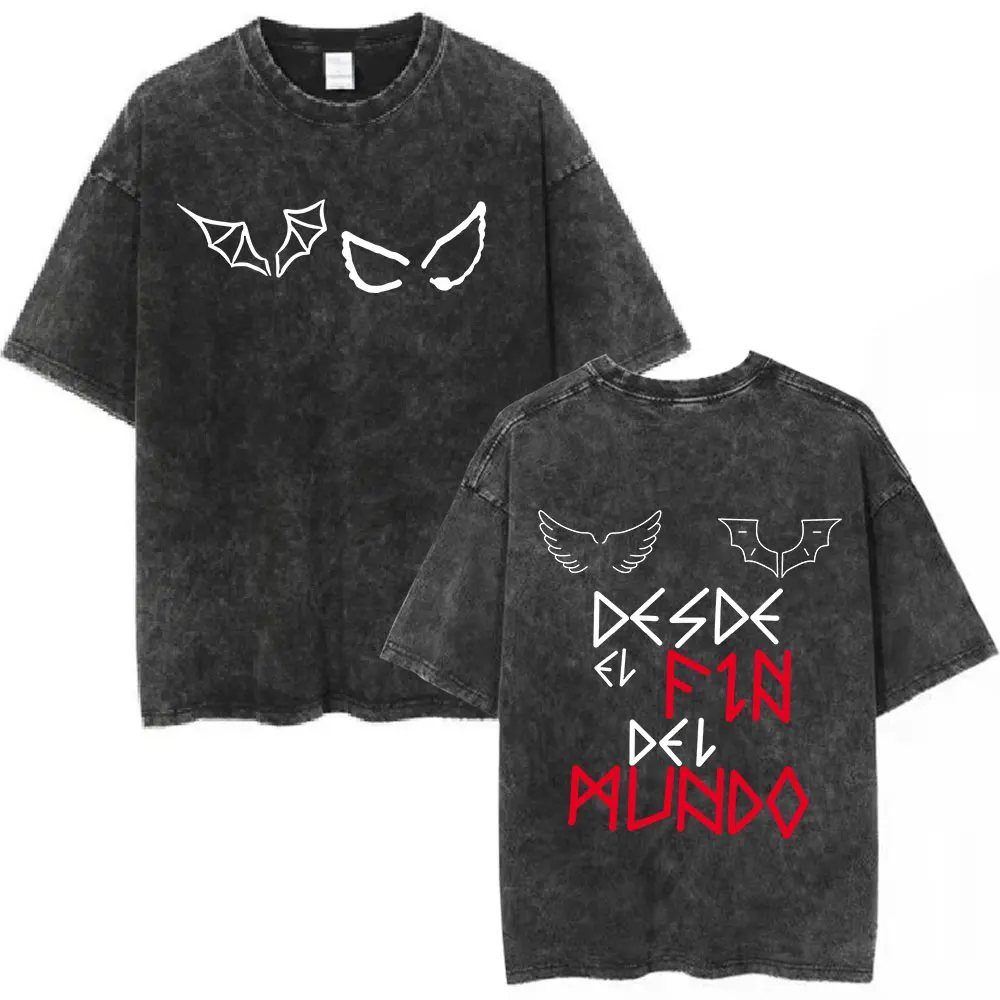 Футболка с графикой рэпера Duki Merch мужские и женские винтажные потертые футболки