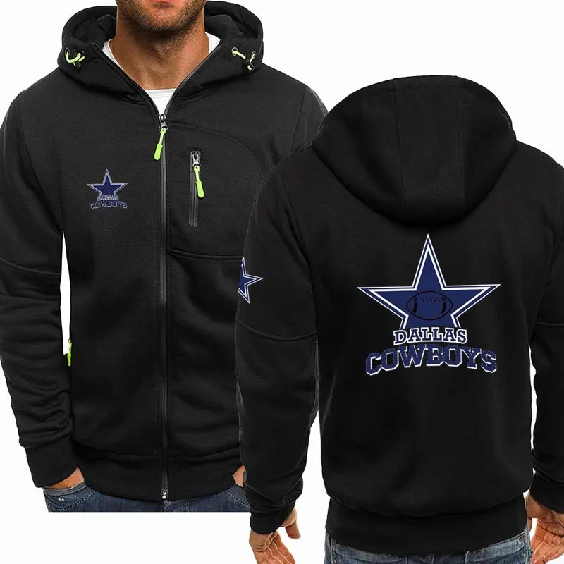 

2022 New Spring Autumn Cowboys Hoodied Men's Fashion Long Sleeve Zipper Cotton Hip-Hop Harajuku Hoody Casual Jacket