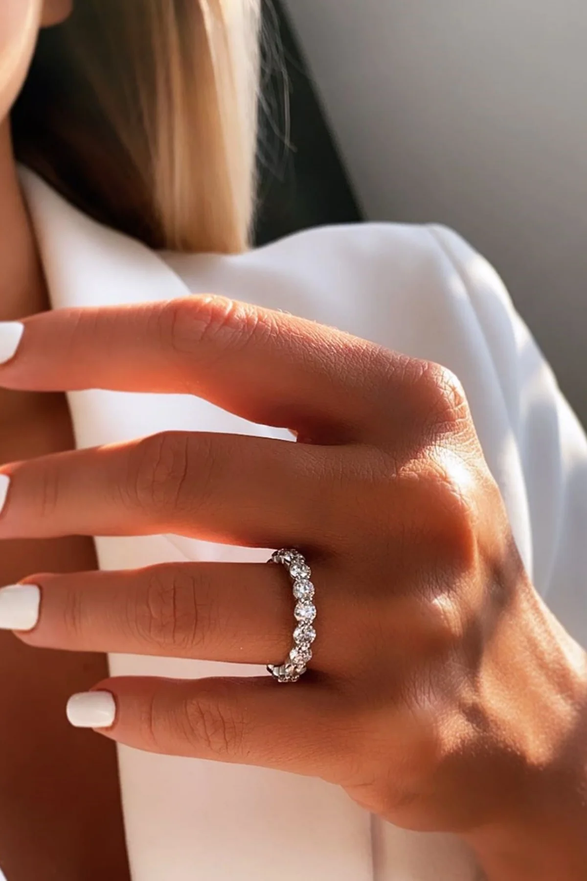 

Кольцо с кристаллами, бриллиантами, цирконием, лабораторное кольцо, 2 карата