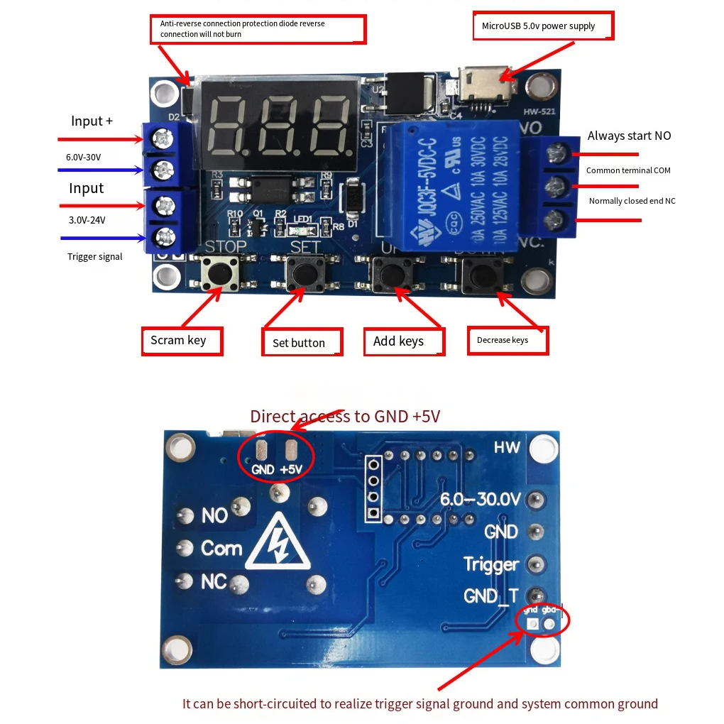 Релейный модуль срабатывания через USB схема управления таймером сделай сам 2.