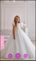 verngo white a line princess tulle flower girls dresses for wedding jewel neck feathers floor length girls bride gowns ball