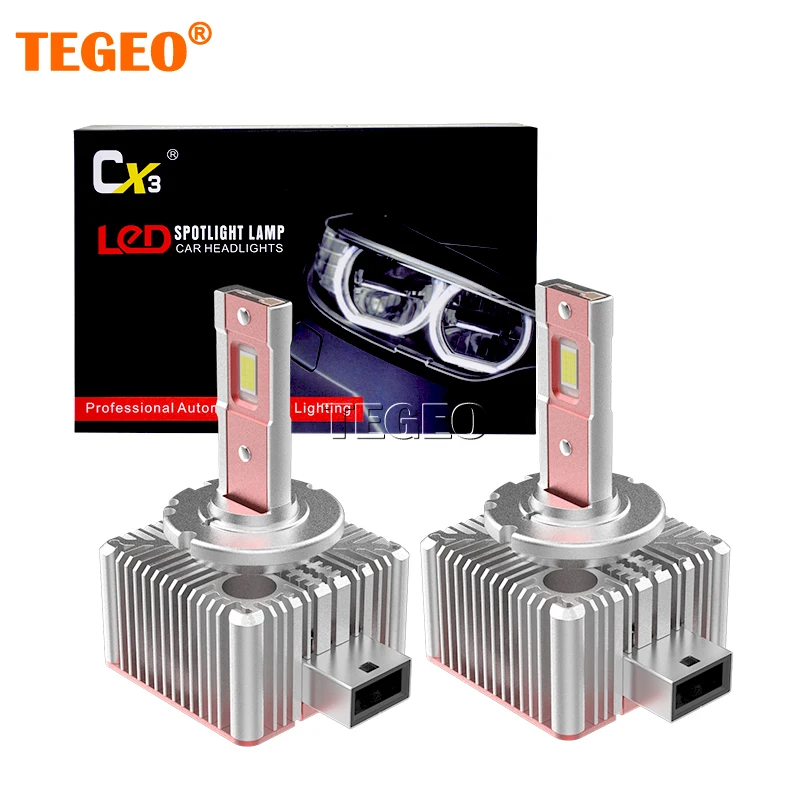 

TEGEO KOREA 2 шт. светодиодный 3s D1S Светодиодная лампа Canbus 70 Вт Замена Оригинальный HID D1S D2S D4S Автомобильные фары лампы 6000K белый Plug And Play