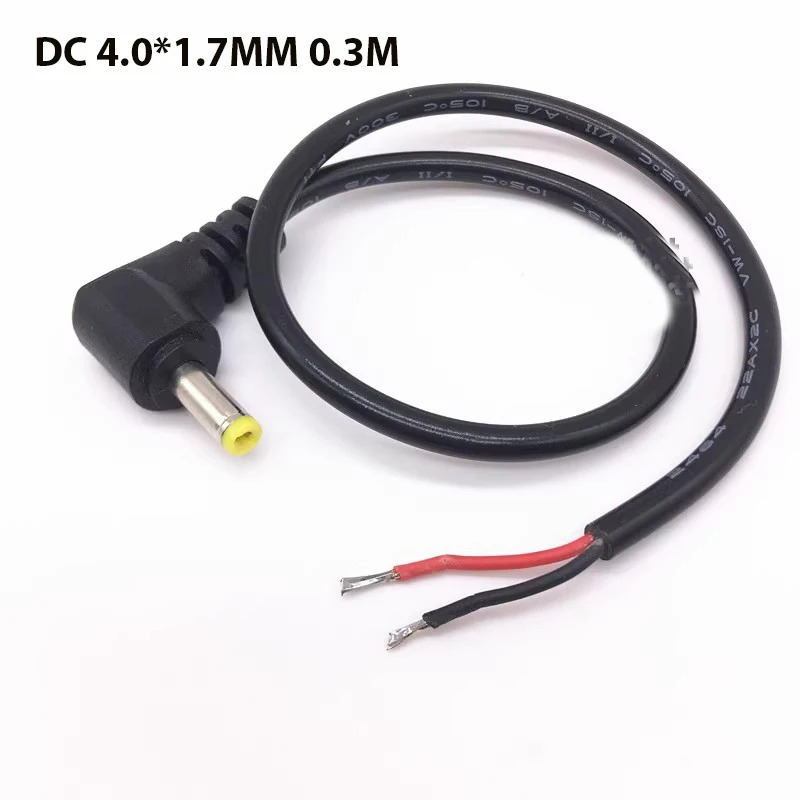 

Elbow DC4.0x1.7mm Power Cable Charging 4.0*1.7mm All copper 22AWG 3A For Mobile DVD Single Plug 0.3M