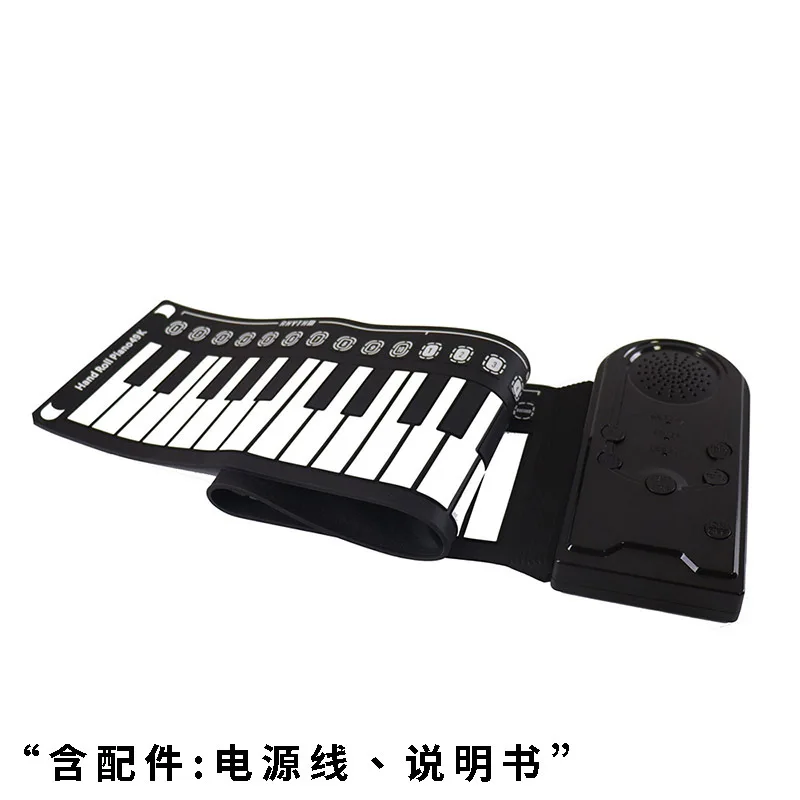 

Portable Foldable Hand Roll Up Piano 49 Keys Silicone Flexible Soft Keyboard Electronic Piano Kid Education Instrument