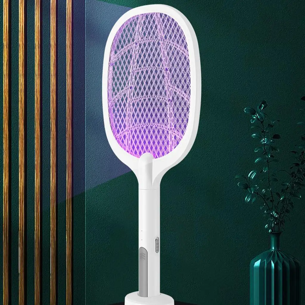 3000V Electric   Killer With UV Lamp USB 14500mAh Rechargeable Bug Zapper Summer Fly Swatter Trap Bug Insect Racket