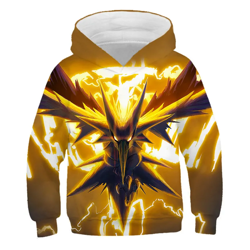 

Summer Kids Boys Girls Pokemon Series Hoodies Children Fashion Cartoon Tops Child Japan Anime Pokemon Long Sleeve Sweatershirts