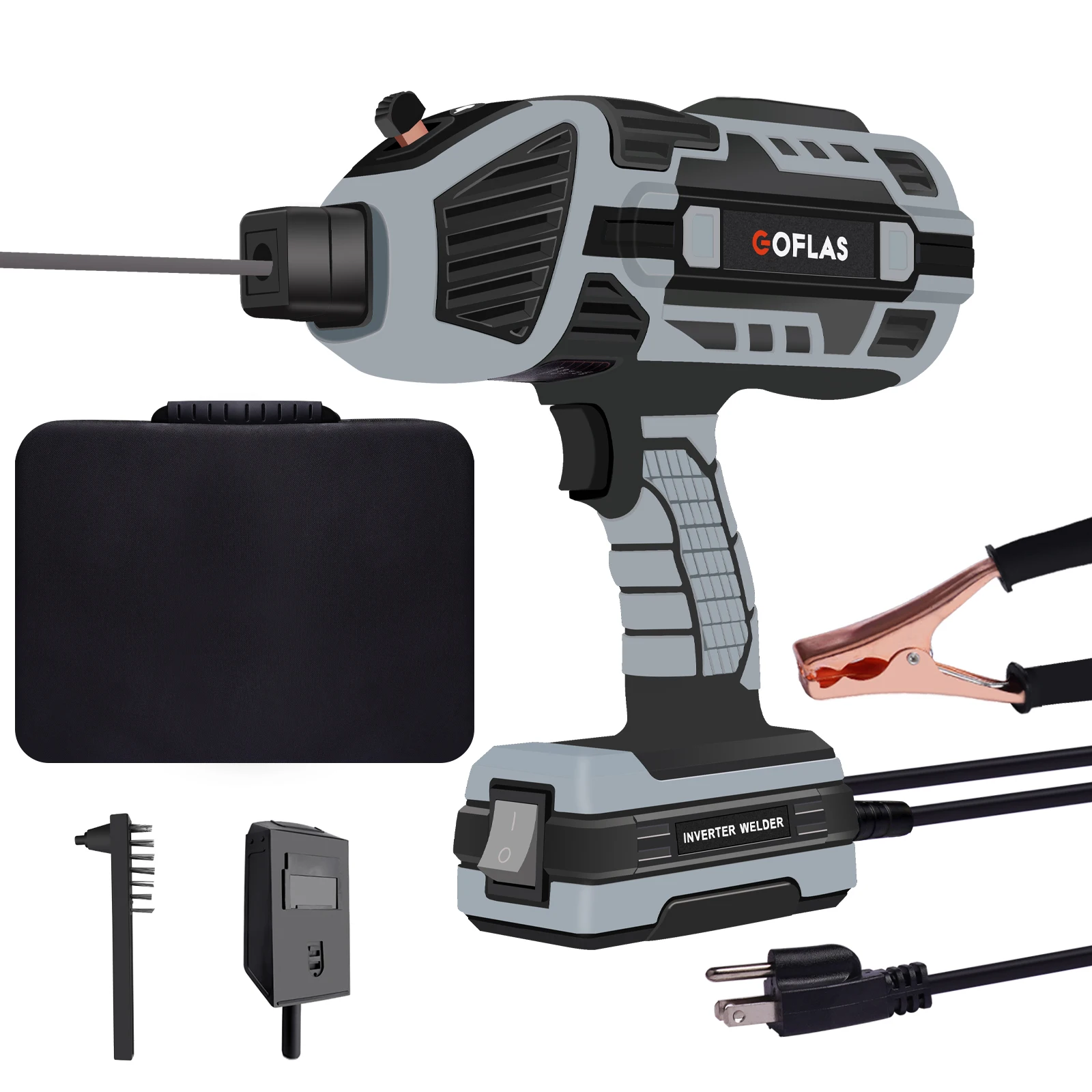 

220V Handheld arc welder Semi-automatic Welding machine Automatic Digital Intelligent Current Thrust fit 2.5mm electrodes 4600W