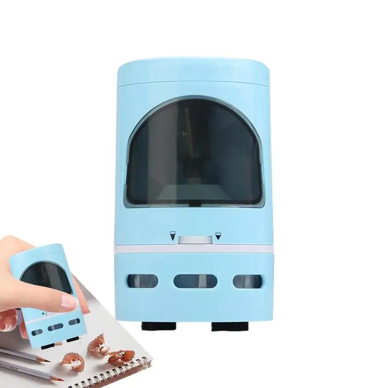 

Electric Pencil Sharpener Small Portable Automatic Pencil Sharpeners 2-in-1 Study Tool Battery Powered Pencil Sharpening