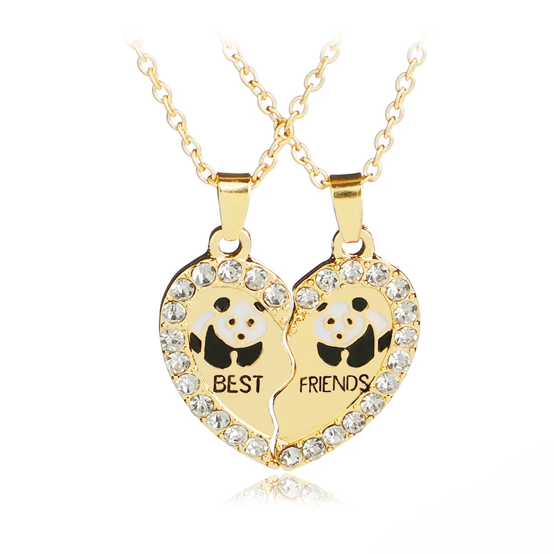 

2 Pcs Fashion Animal BFF Pendant Necklace Friendship Best Friends Forever Necklaces Penguin Panda Wholesale Girl Love