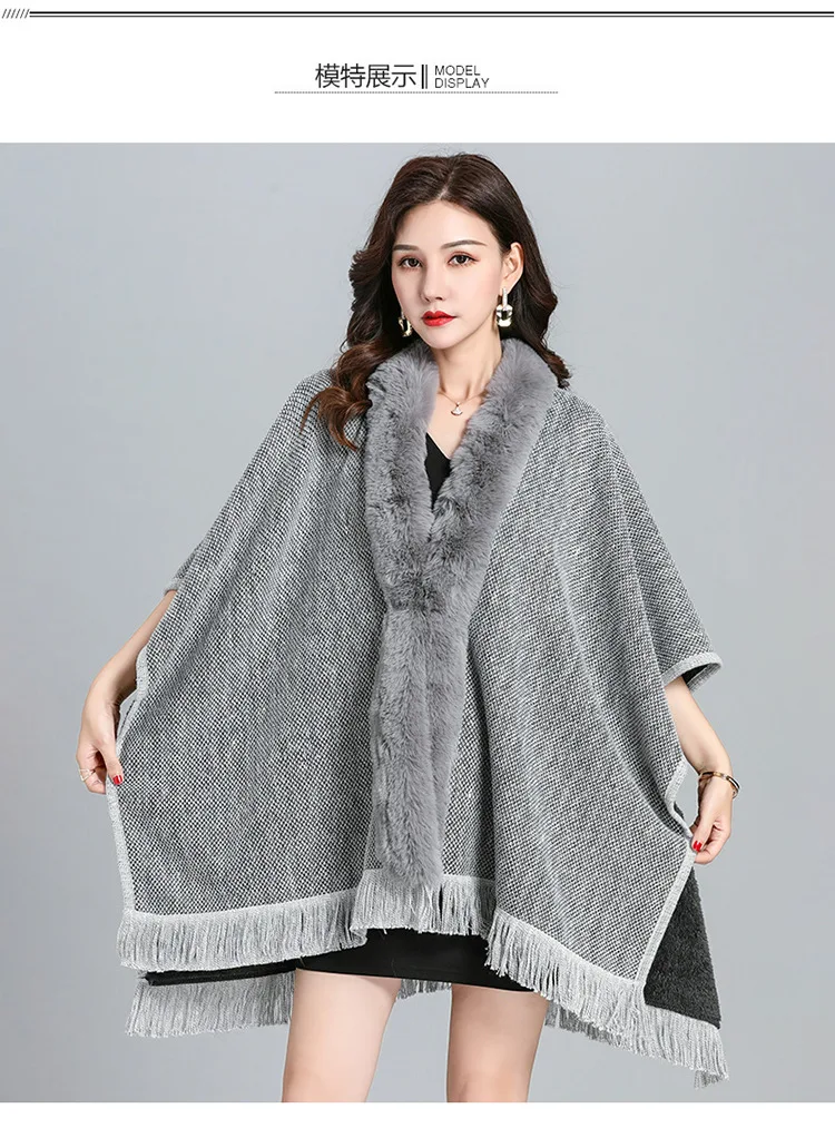 Fur Luxury Party Wedding Wear Elegent Lady  Coats Veste Femme Jackets Faux Fur Coat for Women Sleeveless Fur Shawl Spliced