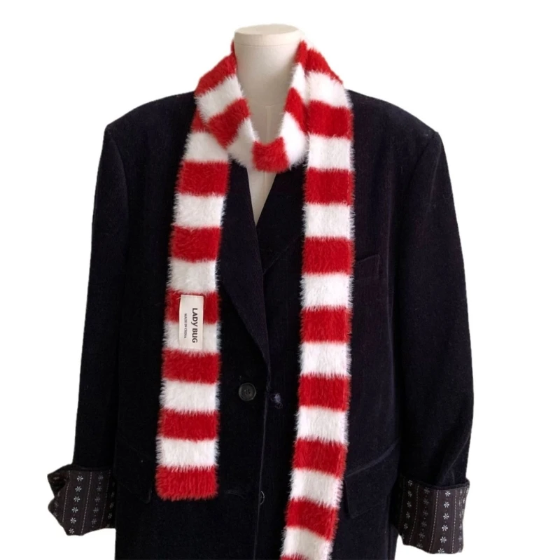 Y1UB женский полосатый шарф вязаный ремень для повседневной одежды реквизит