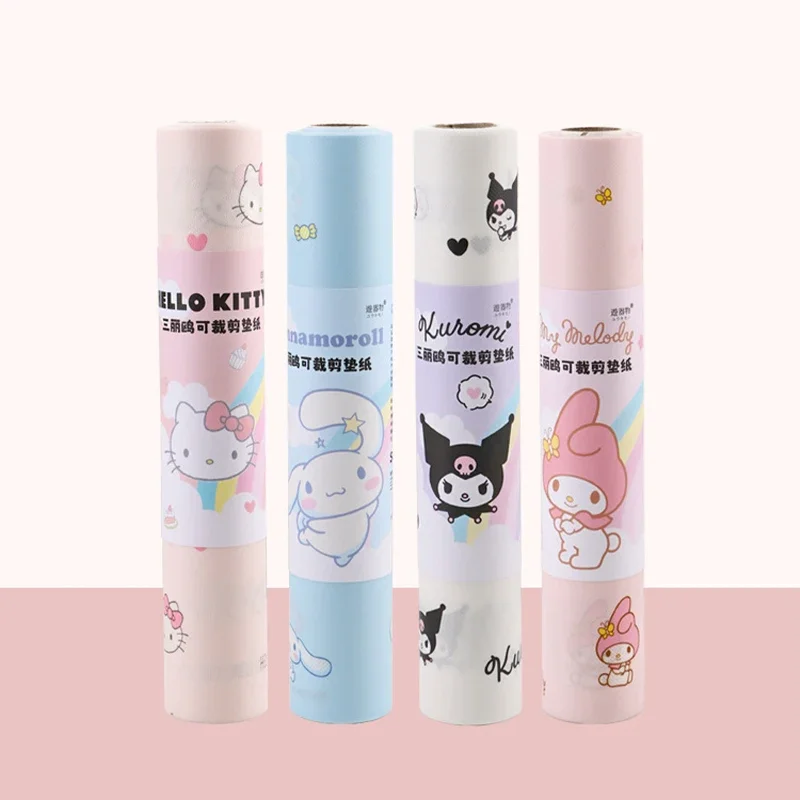 Sanrio Kawaii Hello Kitty коврик для ящика бумажный Kuromi Cinnamoroll аниме мультфильм кухонный