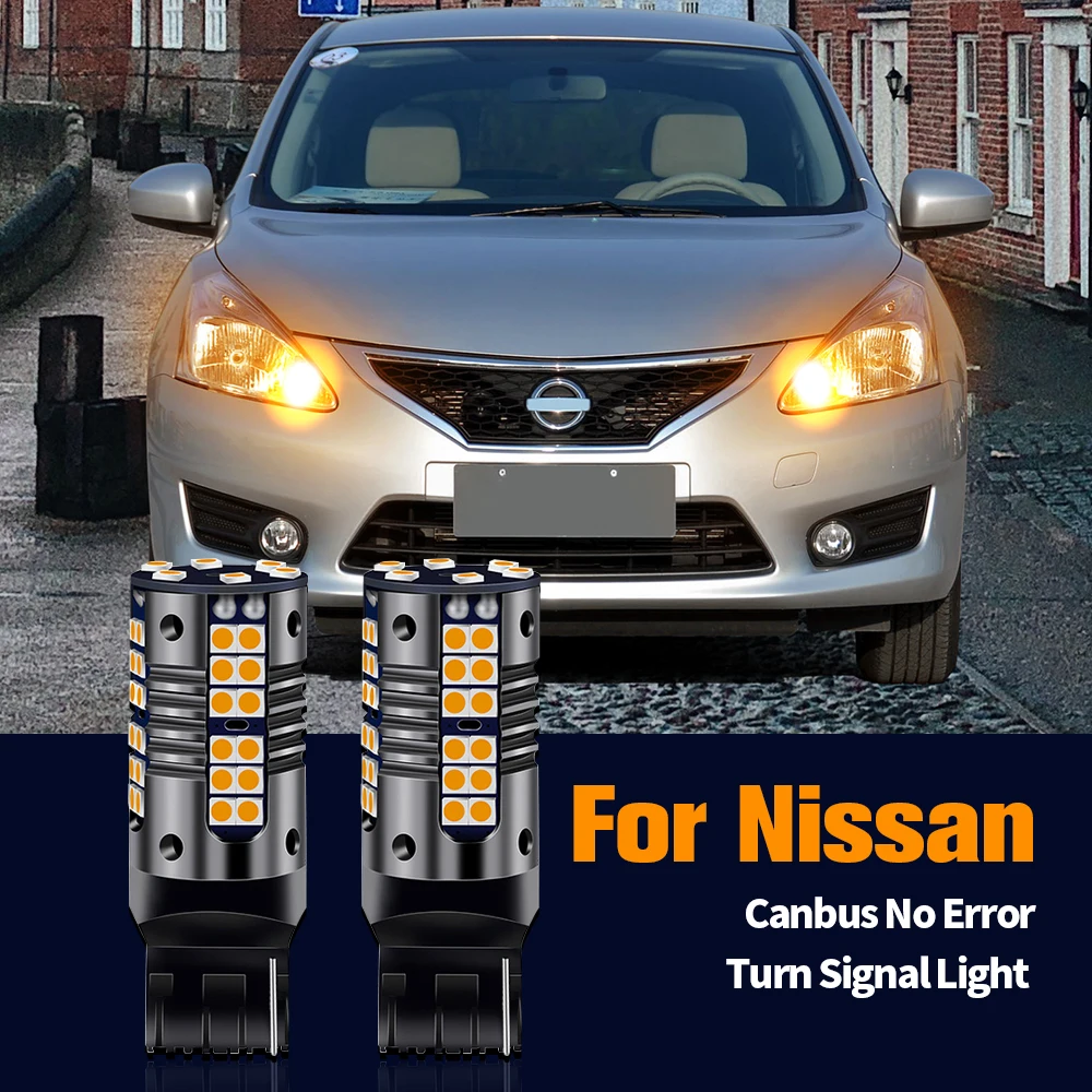 

2x LED Turn Signal Light WY21W W21W 7440A For Nissan 350Z 370Z GTR Juke Leaf Murano Pathfinder Pulsar Qashqai Teana Tiida XTrail