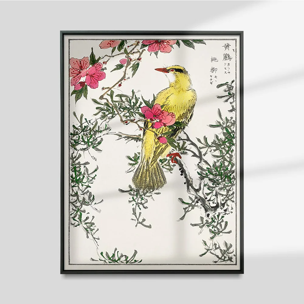 

Numata Kashu Japanese Woodblock Print Art Poster Natural Habitat Bird Pictorial Wall Picture Vintage Canvas Painting Home Decor