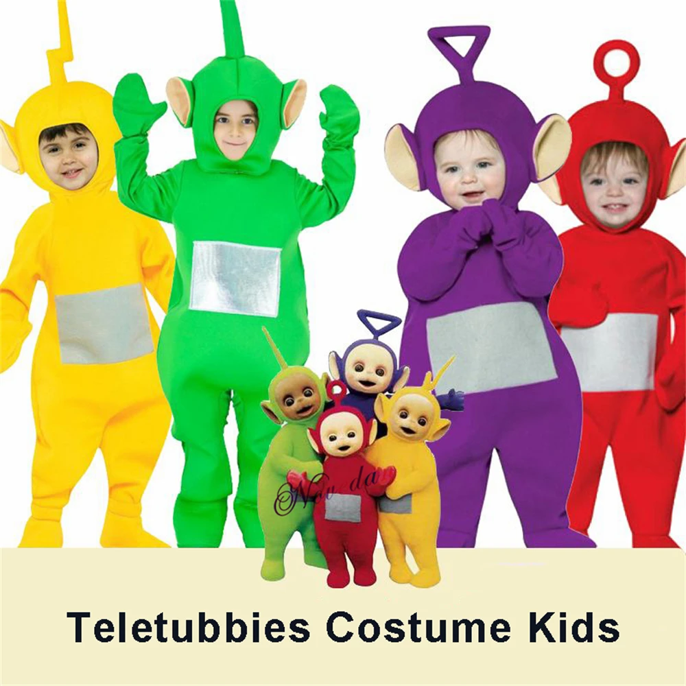 4 Colors Teletubbies Cosplay For Baby Kids Child Funny Tinky Winky Dipsy Laa-Laa Po Anime Halloween Birthday Party Costume